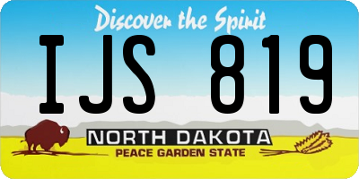 ND license plate IJS819