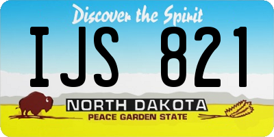 ND license plate IJS821