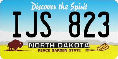 ND license plate IJS823