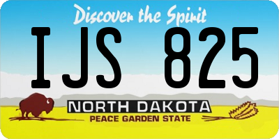 ND license plate IJS825
