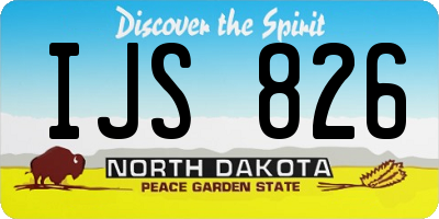 ND license plate IJS826