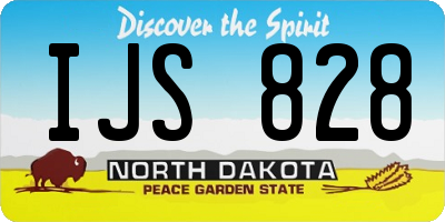 ND license plate IJS828