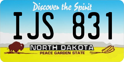 ND license plate IJS831