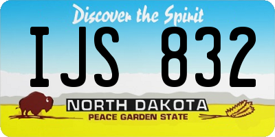ND license plate IJS832