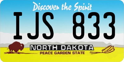 ND license plate IJS833