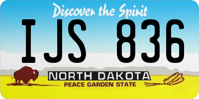 ND license plate IJS836