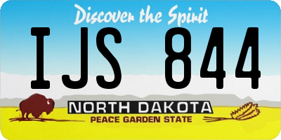ND license plate IJS844