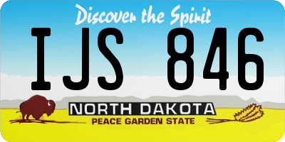 ND license plate IJS846