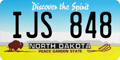 ND license plate IJS848