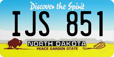 ND license plate IJS851