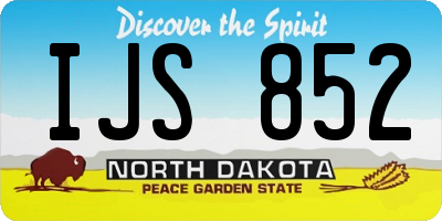 ND license plate IJS852