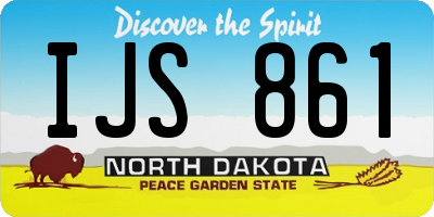 ND license plate IJS861
