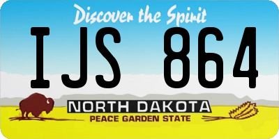 ND license plate IJS864