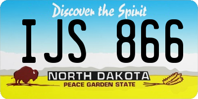 ND license plate IJS866