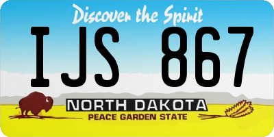 ND license plate IJS867