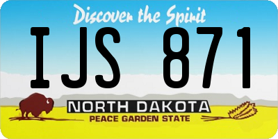 ND license plate IJS871