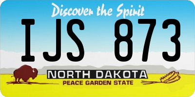 ND license plate IJS873