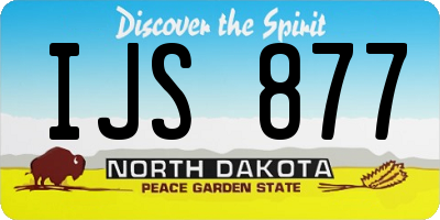 ND license plate IJS877