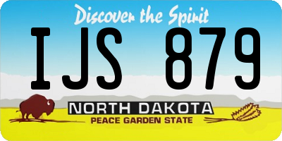 ND license plate IJS879