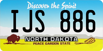 ND license plate IJS886