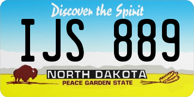 ND license plate IJS889