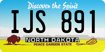 ND license plate IJS891
