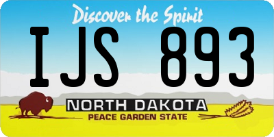 ND license plate IJS893