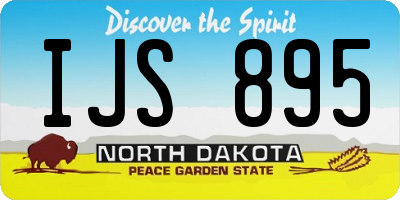 ND license plate IJS895