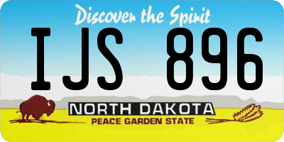 ND license plate IJS896