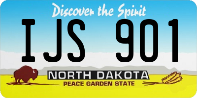 ND license plate IJS901