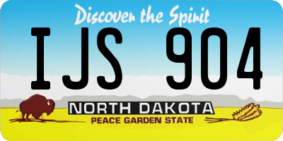 ND license plate IJS904
