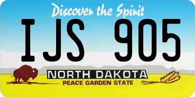 ND license plate IJS905
