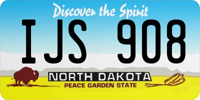 ND license plate IJS908