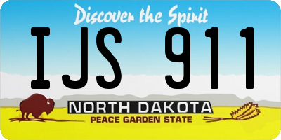 ND license plate IJS911