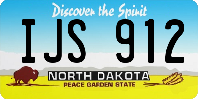 ND license plate IJS912