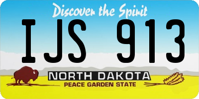 ND license plate IJS913