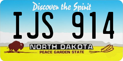 ND license plate IJS914