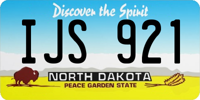 ND license plate IJS921
