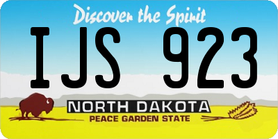 ND license plate IJS923
