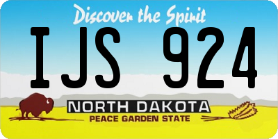 ND license plate IJS924