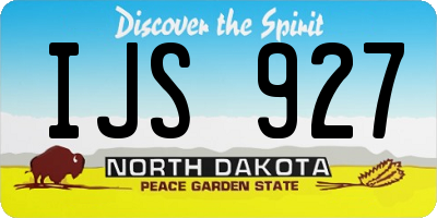 ND license plate IJS927