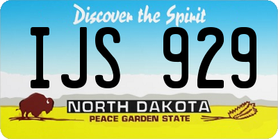 ND license plate IJS929