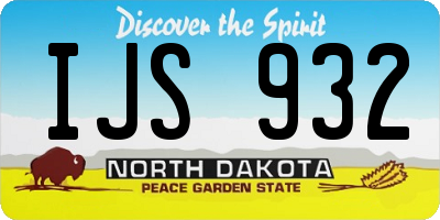 ND license plate IJS932