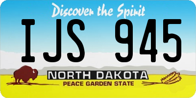 ND license plate IJS945