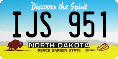 ND license plate IJS951