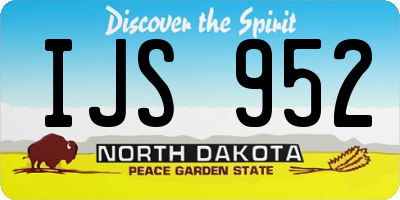 ND license plate IJS952