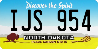 ND license plate IJS954
