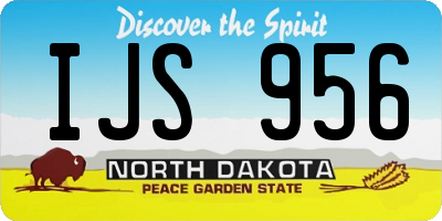 ND license plate IJS956