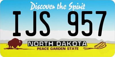 ND license plate IJS957