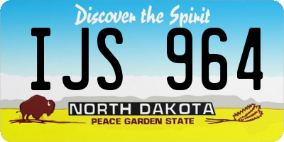 ND license plate IJS964